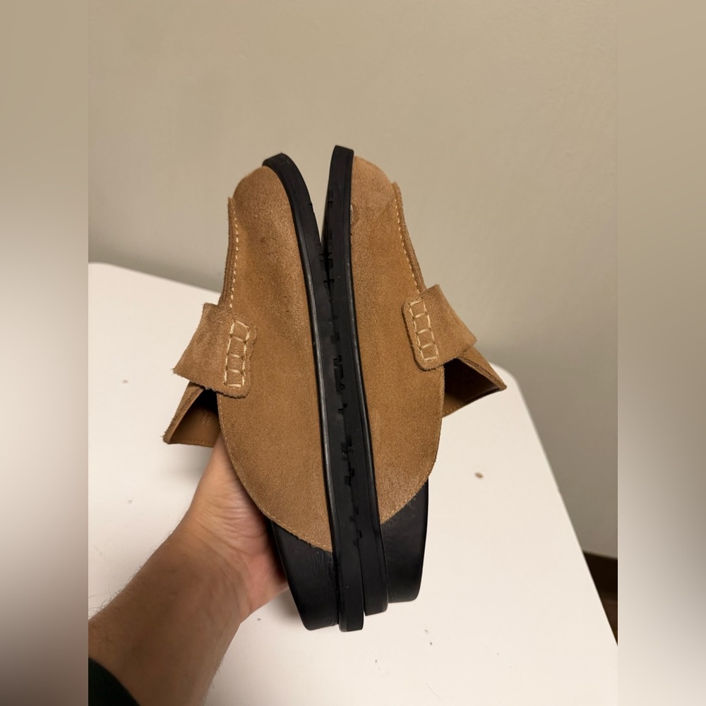 Hermes Womens Suede Mule Loafers Beige EU 39/ US 8-8.5 - Picture 5 of 13